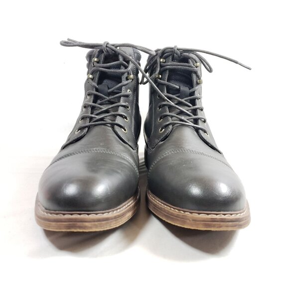 Sonoma Sheldon Mens 10.5 Wide Grey Ankle Boots With Lace-Up Closure & Padded - Picture 6 of 9